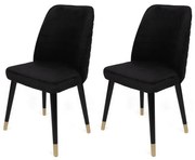 Set de scaune de sufragerie Hugo Black and Black,2 buc.