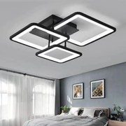 Lustra LED Cu Telecomanda, Elit's Esn K002-3r, negru mat 112 W