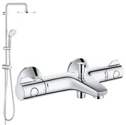 Coloana dus Grohe New Tempesta 200,crom,montare pe perete, baterie cada termostat Grh 800( 27389002,34567000)