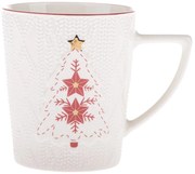 Cană albă din porțelan 380 ml cu model de Crăciun Xmas Tree – Dakls