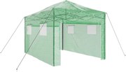 vidaXL Seră cu cadru pop-up cu acoperiș Verde 290 x 430 x 315 cm Fier