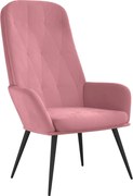 vidaXL Scaun de relaxare, roz, catifea