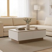 Masuta Cafea Whitney PAL Finisaj Stejar Sonoma-Alb Dim. 90x60x31.6