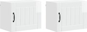 vidaXL Dulap de bucătărie 2 pcs Alb lucios 50 x 31 x 40 cm