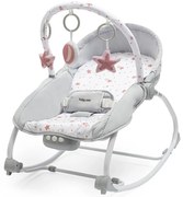 Baby Mix Scaun balansoar multifuncțional pentrucopii Stars roz, 80 x 40 x 70 cm