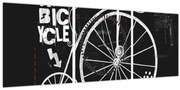 Tablou - Velociped (cu ceas) (90x30 cm)