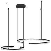 Lustra circulara aluminiu negru GREAMY D-93cm