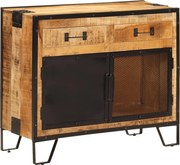 vidaXL Dulap, 80x31x66 cm, lemn masiv de mango brut și metal