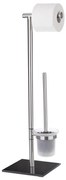 WENKO 20391100 - Perie WC LIMA 23,5 x 69 cm inox/satinat/negru