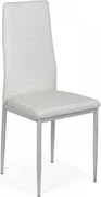 Scaun dining Vera 183, alb, piele ecologica