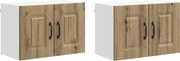 vidaXL Dulap de bucătărie cu depozitare Kalmar 2 pcs Stejar Artizanal
