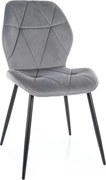 Scaun RICK, gri - Bluvel 14, stofa catifelata/metal, 48x56x86 cm