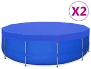 vidaXL Prelate piscină, 2 buc., PE rotund, 540 cm, 90 g/m²