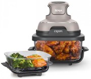 Friteuza cu aer cald portabila 4in1 Ninja CRISPi FN101EUST, 1700W, 3.8l, 6 portii, 2 recipiente din sticla, 4 programe, Fara PFAS si BPA, Bej