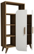 Bibliotecă Form White and Walnut