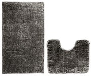 Covorașe de baie gri-închis pentru WC 2 buc. 80x50 cm Bati – Restilo