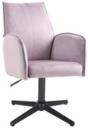HR280CROSS Scaun Mov din Catifea cu Bază Neagră