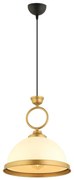 Lampă suspendată pe cablu MONZA 1xE27/40W/230V Ø 26 cm crem/bronz