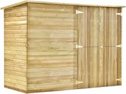 vidaXL Magazie de grădină de bicicletă, 232x110x170 cm, pin tratat