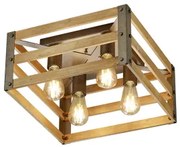 Plafoniera rustica 4 becuri E27 KHAN 605500467 TRIO