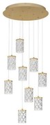 Lustra aurie cu 9 pendule LED PHOS