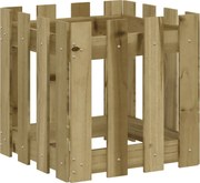 vidaXL Jardinieră grădină design gard 40x40x40cm lemn de pin impregnat