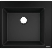 Chiuveta compozit Hansgrohe S51 SilicaTec negru grafit 56x51 cm