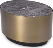 Masuta de cafea design LUX din otel si marmura Porter oval