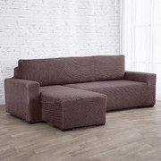 Huse care se întind foarte bine NIAGARA ciocolatei canapea cu otoman stânga (l. 200 - 300 cm)