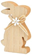 Iepuras de lemn BOW BUNNY de Paste 12 cm