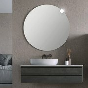 Dulap baie suspendat KolpaSan Alexis, 120 cm, pentru lavoar pe blat, gri inchis Dark concrete