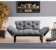 Canapea Tapitata cu 2 Locuri Nitta - Grey 155 X 85 X 70