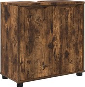 vidaXL Cabinet pentru chiuvetă de baie Stejar fumuriu 60 x 30 x 60 cm