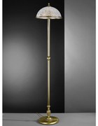 Lampadar, Lampa de podea design clasic din alama si sticla 6202