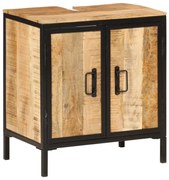 vidaXL Dulap pentru chiuvetă de baie 55x35x60 cm lemn masiv mango&amp;fier
