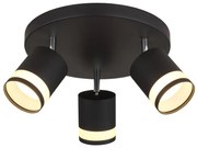 Plafoniera cu 3 Spoturi directionabile metal negru LUCERO
