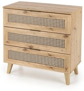 Comoda Borneo KM-2 stejar artizan/negru L80 cm