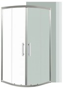 Cabină de duș curbată Spirit Clear 80x80x180 cm, fără cădiță de duș
