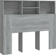vidaXL Tăblie de pat cu dulap, gri sonoma, 120x19x103,5 cm