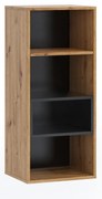 Dulap suspendat Oliver PION (Stejar artisan + Negru mat). 1051810