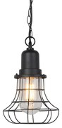 Lampă suspendată rustică de exterior neagră - Moreno