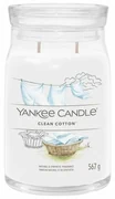 Lumânare parfumată Yankee Candle Signature  în borcan, mare, Clean Cotton, 567 g
