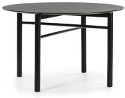 Masă dining rotundă Teulat Junco, ø 120 cm, negru