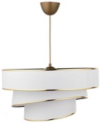 Lustră albă/aurie cu abajur textil ø 40 cm Couper – Opviq lights