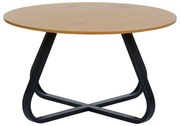 Măsuță de cafea în culoare naturală rotundă cu blat cu aspect de lemn de stejar ø 80 cm Cesura – Unique Furniture