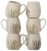 Căni bej 6 buc. din gresie 400 ml Bea – Bloomingville