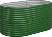 vidaXL Strat înălțat grădină 152x80x68 cm oțel galvanizat