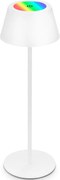 Brilo - Lampă de birou LED RGB KIKI, reîncărcabilă, cu control tactil, LED/2,6W/5V, IP44, 2600 mAh, albă