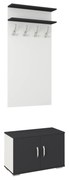 Cuier Como, Antracit/Alb, L 66 cm