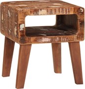 vidaXL Masă laterală cu raft Maro 40 x 32 x 46 cm Lemn recuperat masiv